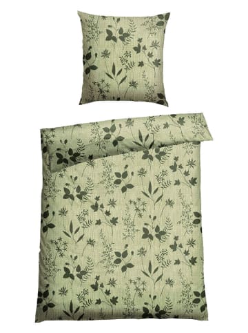 Schiesser Satin-Bettwäsche-Set "Ada" in Grün