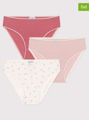 PETIT BATEAU 3er-Set: Slips in Pink/ Rosa/ Creme