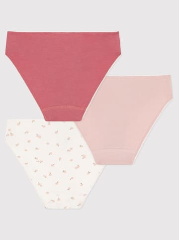 PETIT BATEAU 3er-Set: Slips in Pink/ Rosa/ Creme