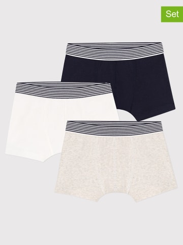 PETIT BATEAU 3-delige set: boxershorts zwart/beige/wit