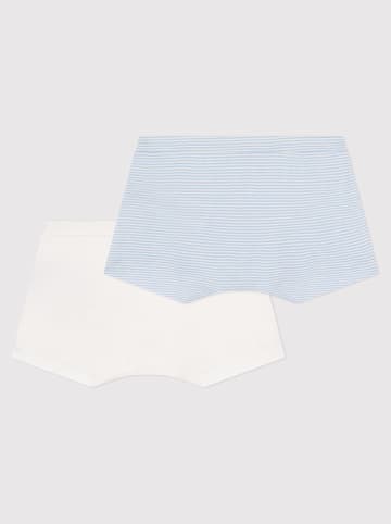 PETIT BATEAU 2-delige set: boxershorts lichtblauw/wit