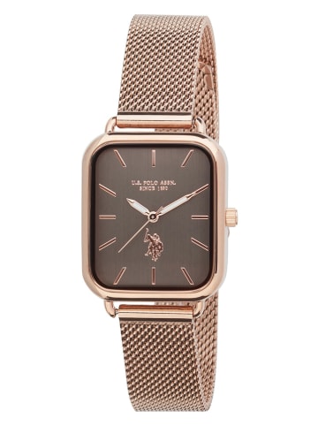 U.S. Polo Assn. Quarzuhr in Gold/ Braun