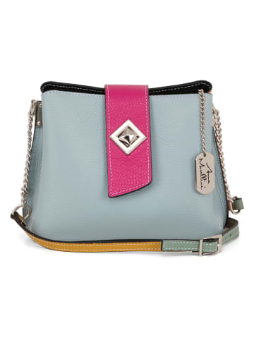 Anna Morellini Leder-Umhängetasche "Elianna" in Bunt - (B)22 x (H)19 x (T)10 cm