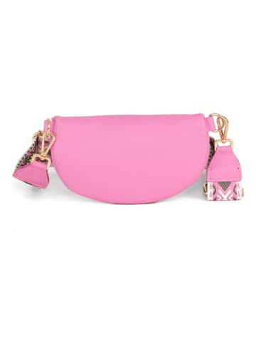 Lia Biassoni Leder-Gürteltasche "Nazioni" in Pink - (B)22,5 x (H)14 x (T)2 cm