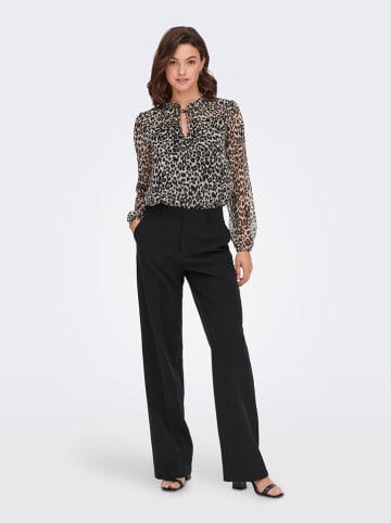 ONLY Bluse in Beige/ Schwarz