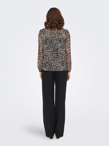 ONLY Bluse in Beige/ Schwarz