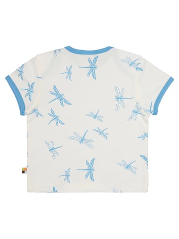 loud + proud Shirt in Weiß/ Hellblau