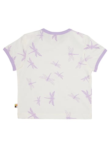 loud + proud Shirt in Weiß/ Lila