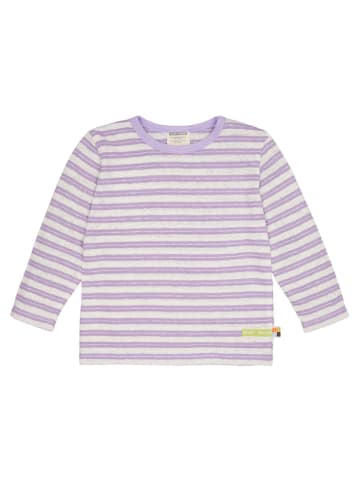 loud + proud Longsleeve in Lila/ Weiß