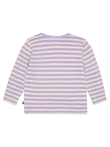 loud + proud Longsleeve in Lila/ Weiß