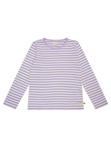 loud + proud Longsleeve in Weiß/ Lila