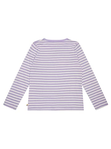 loud + proud Longsleeve in Weiß/ Lila