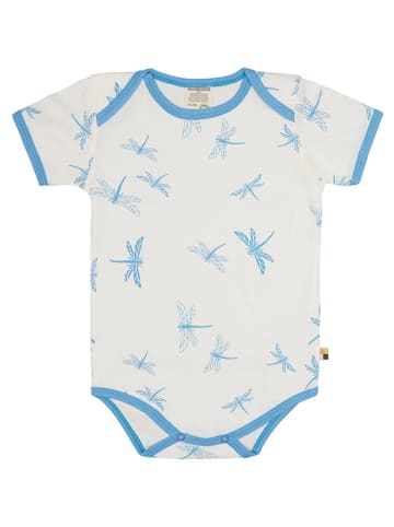 loud + proud Romper wit/lichtblauw