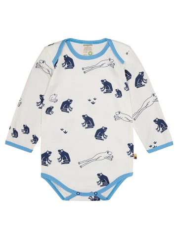 loud + proud Romper wit/donkerblauw/lichtblauw