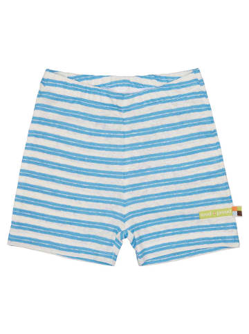 loud + proud Shorts in Weiß/ Hellblau