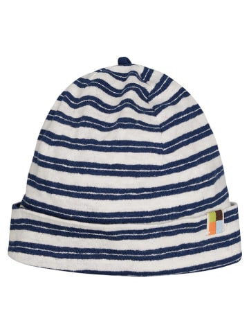 loud + proud Czapka beanie w kolorze biało-granatowym