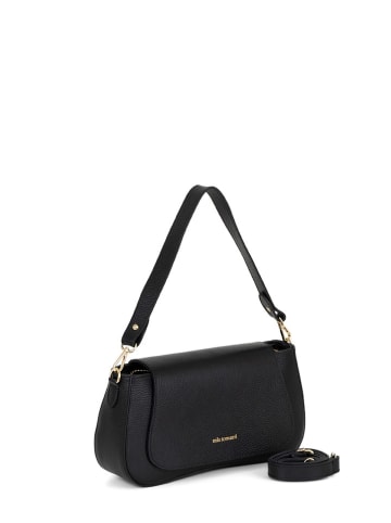 Mia Tomazzi Leren schoudertas "Zambaldi" zwart - (B)31 x (H)17 x (D)10 cm