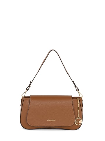 Mia Tomazzi Leder-Schultertasche "Zambaldi" in Hellbraun - (B)31 x (H)17 x (T)9 cm