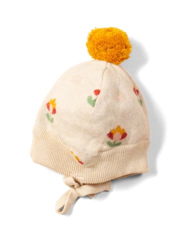Little Green Radicals Mütze "Flower" in Creme