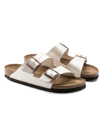 Birkenstock Pantoletten "Arizona - Graceful Pearl" in Weiß - Weite S