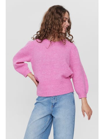 NÜMPH Sweter w kolorze różowym