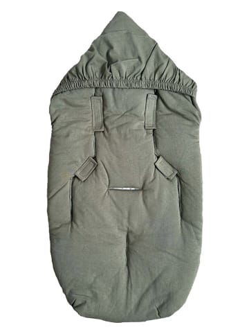 Kaiser Naturfellprodukte Śpiworek w kolorze khaki do fotelika - 80 x 40 cm