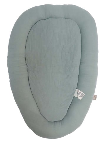 Kaiser Naturfellprodukte Mousseline knuffelnest met lamsvacht "Mouton" groen - (L)80 x (B)40 cm