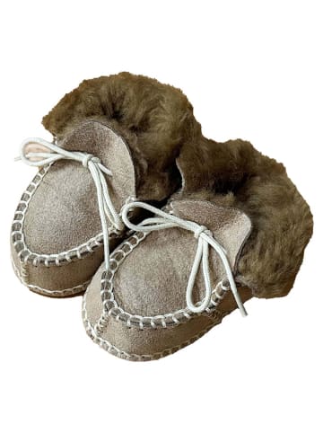Kaiser Naturfellprodukte Leder-Mokassins in Hellbraun