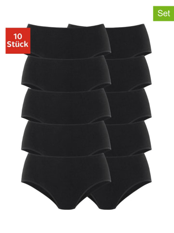 Petit Fleur 10er-Set: Taillenslips in Schwarz