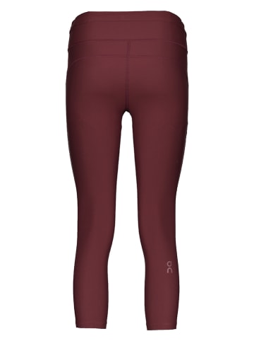 ON RUNNING Legginsy sportowe w kolorze czerwonym