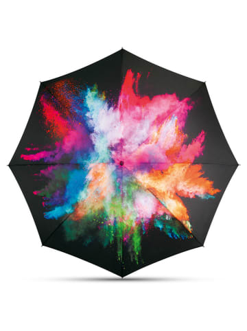 happy rain Stockschirm in Schwarz/ Bunt - Ø 105 cm