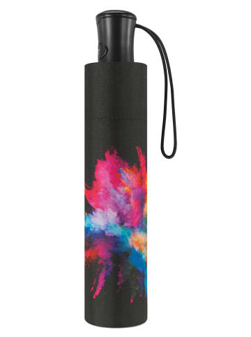 happy rain Taschenschirm in Schwarz/ Bunt - Ø 94 cm