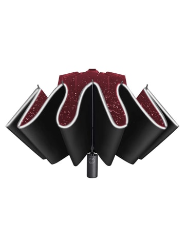 Le Monde du Parapluie Zakparaplu "Reversible & Reflektive" bordeaux/zwart - Ø 98 cm