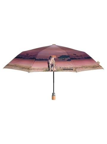 PERLETTI Taschenschirm "Ecologic" in Lila/ Bunt - Ø 96 cm