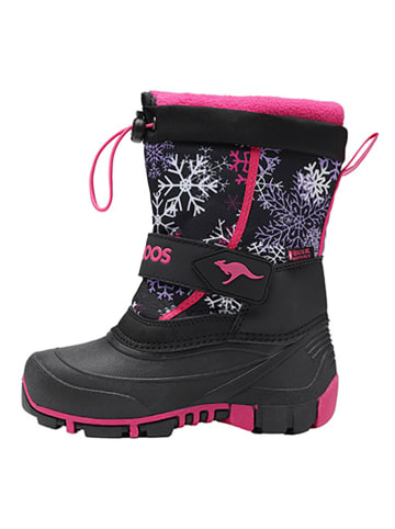 Kangaroos Winterlaarzen "Bean IV" zwart/roze