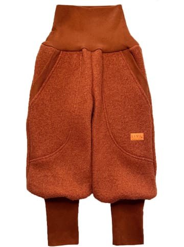 LiVi Wollen streetjogger "Streetstyle Maroon" lichtbruin