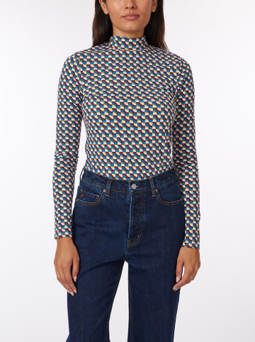 Scotch & Soda Sweter w kolorze błękitno-bordowym