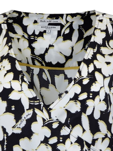 Scotch & Soda Bluse in Schwarz/ Weiß