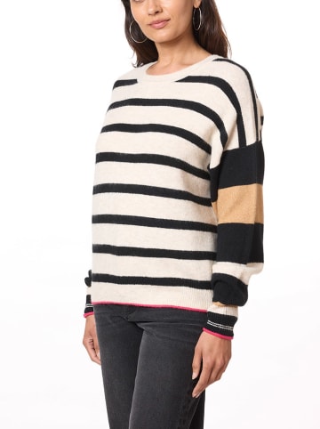 Scotch & Soda Pullover in Creme/ Schwarz/ Hellbraun