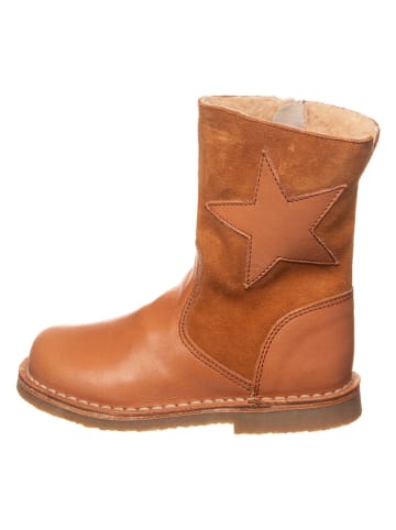 kmins Leder-Stiefel in Hellbraun