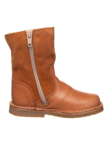 kmins Leder-Stiefel in Hellbraun
