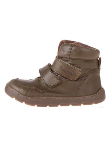 kmins Botki zimowe w kolorze khaki do chodzenia na boso