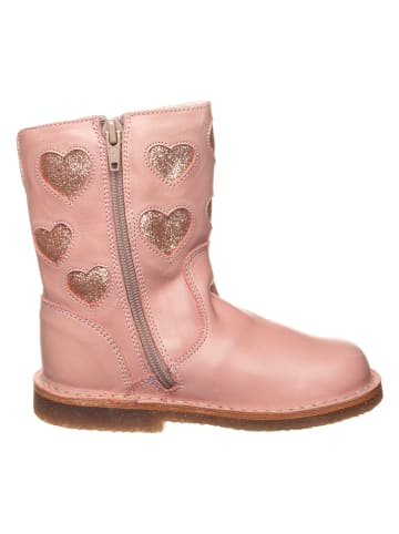 kmins Leder-Winterstiefel in Rosa