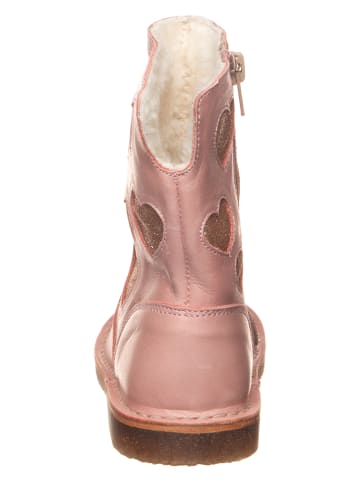 kmins Leder-Winterstiefel in Rosa