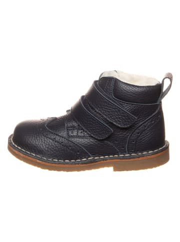 kmins Leder-Winterboots in Dunkelblau