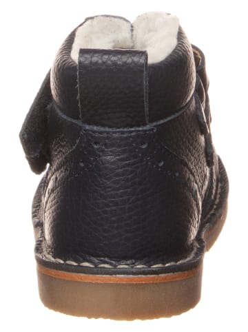 kmins Leren winterboots donkerblauw