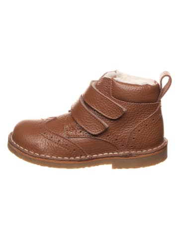 kmins Leder-Winterboots in Hellbraun