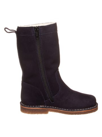 kmins Leren winterlaarzen donkerblauw