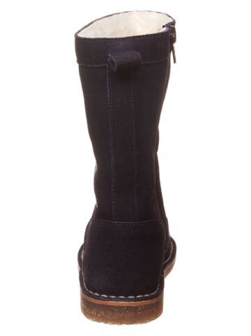 kmins Leren winterlaarzen donkerblauw