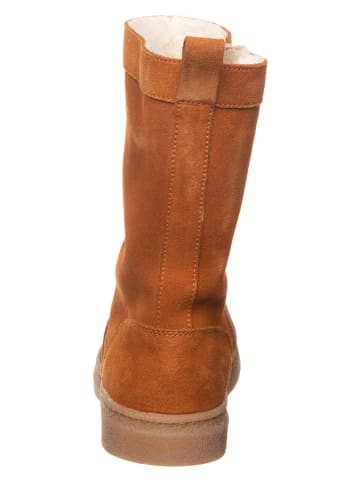 kmins Leder-Winterstiefel in Hellbraun